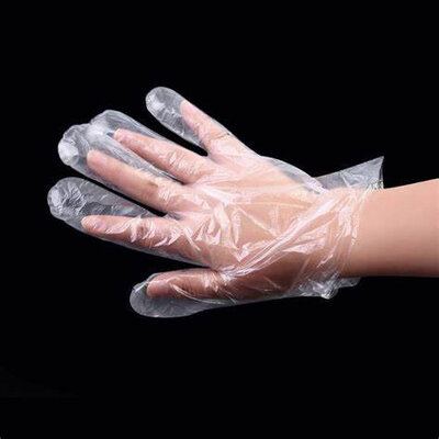 LARGE DISPOSABLE CLEAR GLOVES